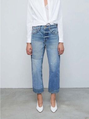 B sides Marcel Patchwork Jeans women’s size 29 Cropped straight
